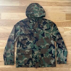 J Crew Hooded Cammo Jacket